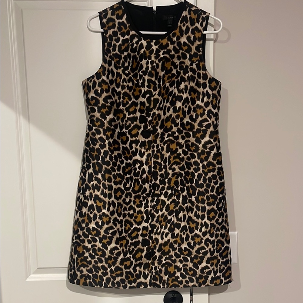 Leopard Print Sleeveless J. Crew Dress